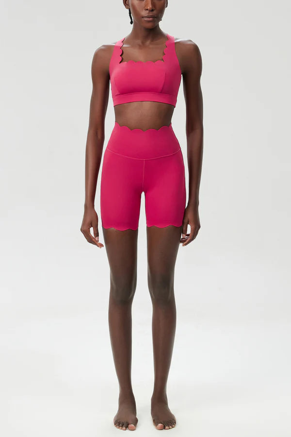 Bela One Shouder Wave Bodycon Pants Set