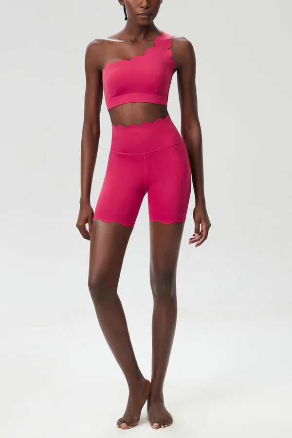 Bela One Shouder Wave Bodycon Pants Set