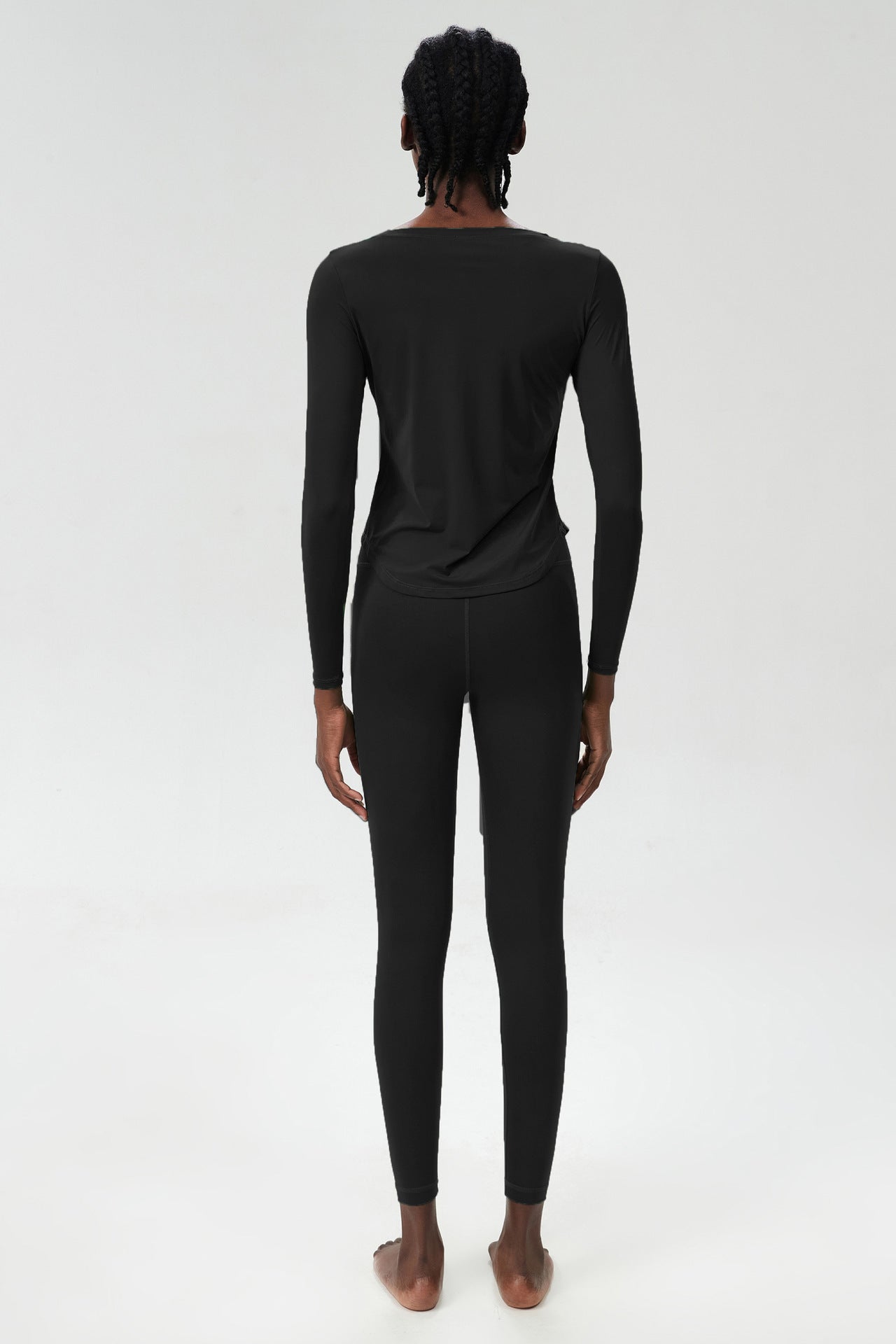 Long Sleeve Ruched Yoga Jumpsuit