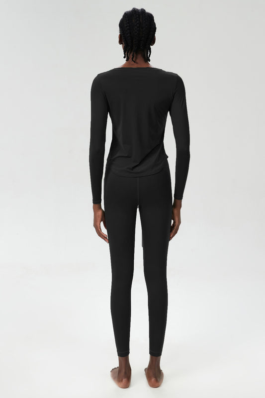 Long Sleeve Ruched Yoga Jumpsuit
