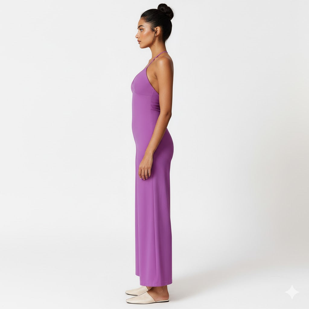 V-Neck Flare Yoga Bodysuit