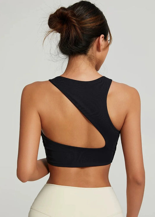 One Shoulder Seamless Sports Bra