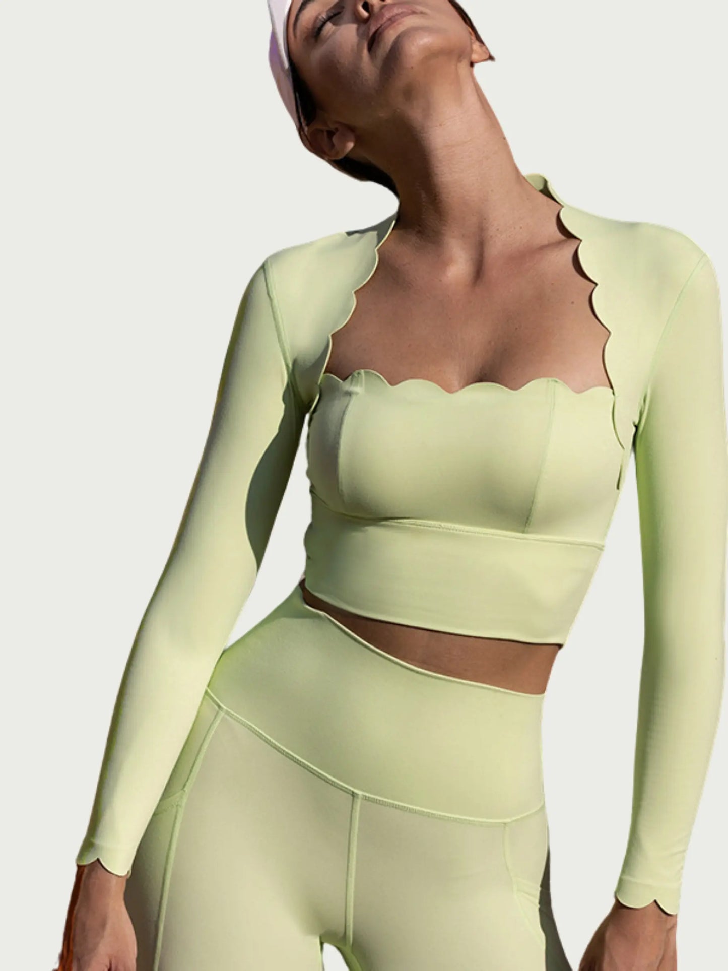 Scallop Long Sleeve Bra