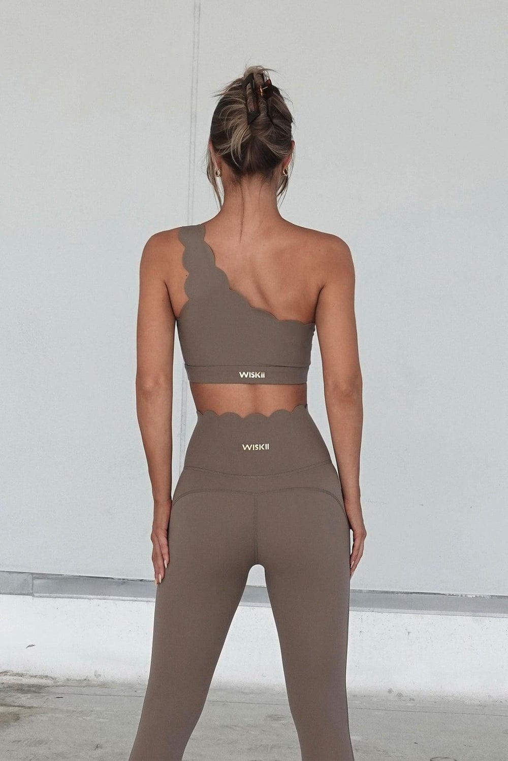 Almond Butter Dynamic One Shoulder Sports Set