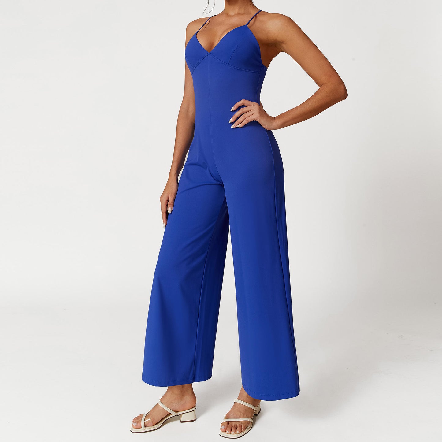 V-Neck Flare Yoga Bodysuit