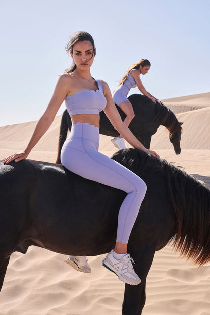 Lavender Frost Dynamic One Shoulder Sports Set