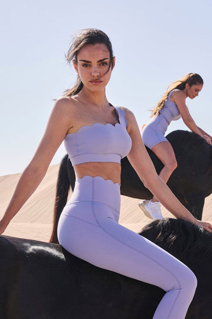 Lavender Frost Dynamic One Shoulder Sports Set