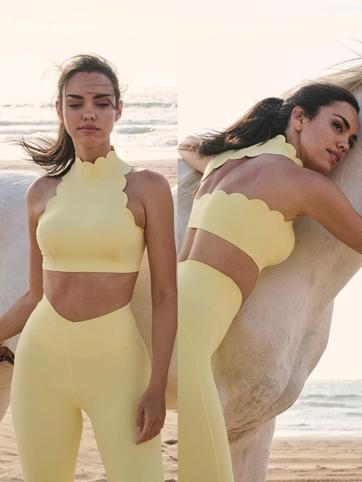 sunbeam glow scallop bra set