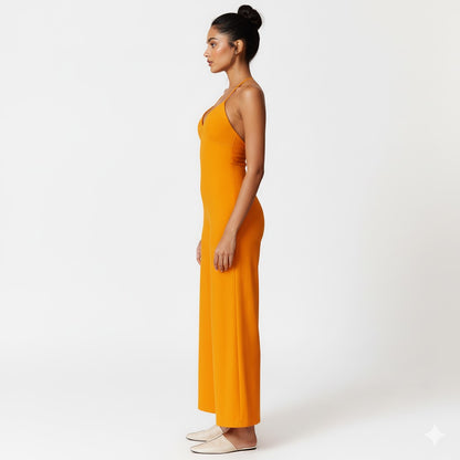 V-Neck Flare Yoga Bodysuit