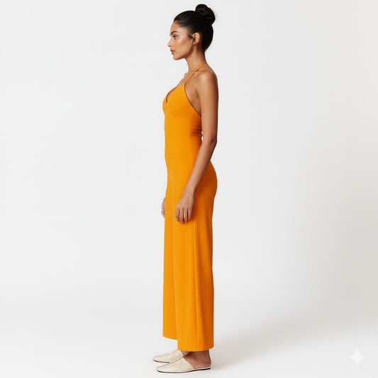 V-Neck Flare Yoga Bodysuit