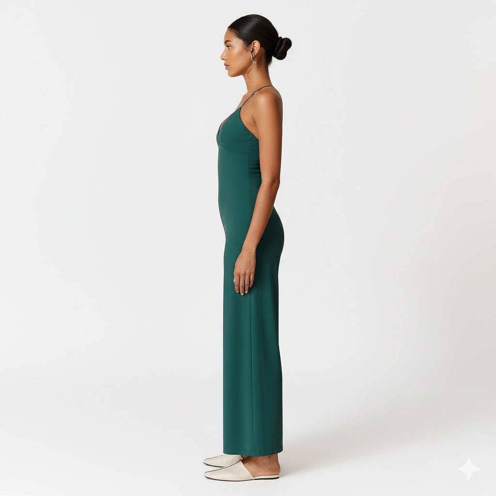 V-Neck Flare Yoga Bodysuit