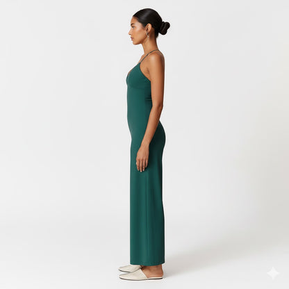 V-Neck Flare Yoga Bodysuit