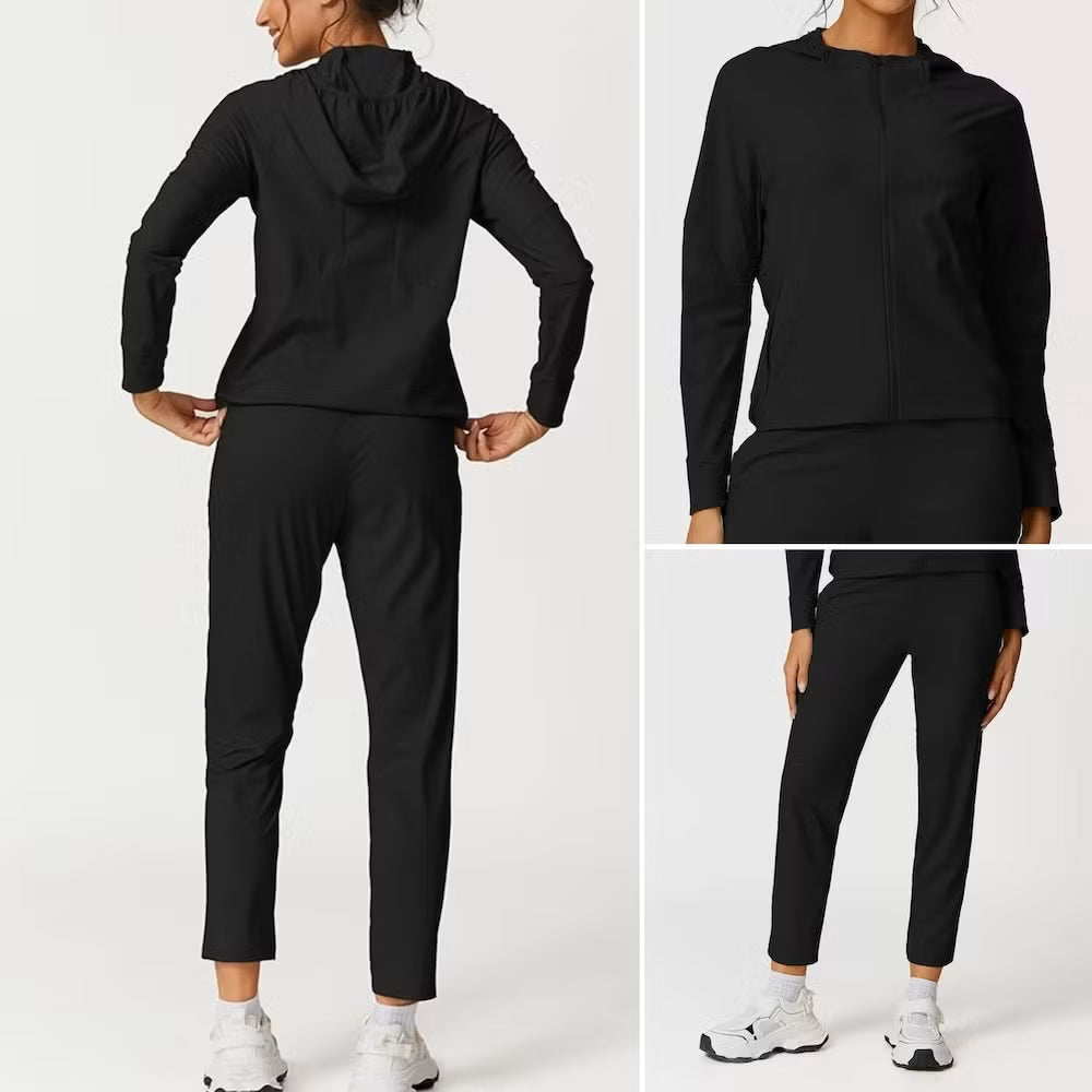 Luxe Motion Hooded Tracksuit Set